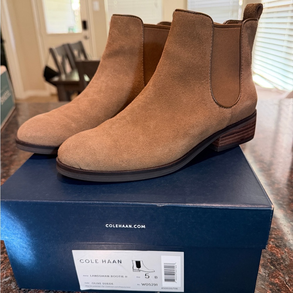 Cole Haan Brown Suede Chelsea Boots